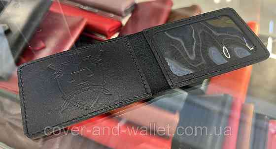 Обкладинка Прокуратуру України коричневого кольору з натуральної шкіри PS Чорний Київ