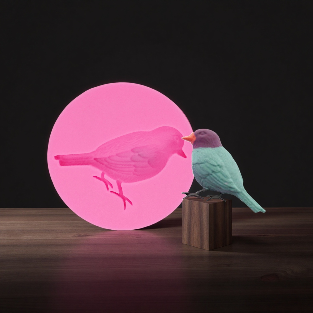 Молд силиконовый Голубь 55 мм розовый Киев - изображение 4