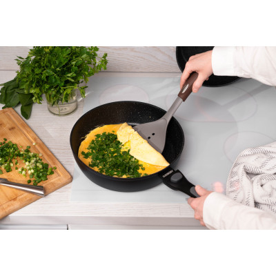 Сковорода Ardesto Gemini Bari, 24см, алюміній, чорний (AR1224B) Вінниця - фото 9