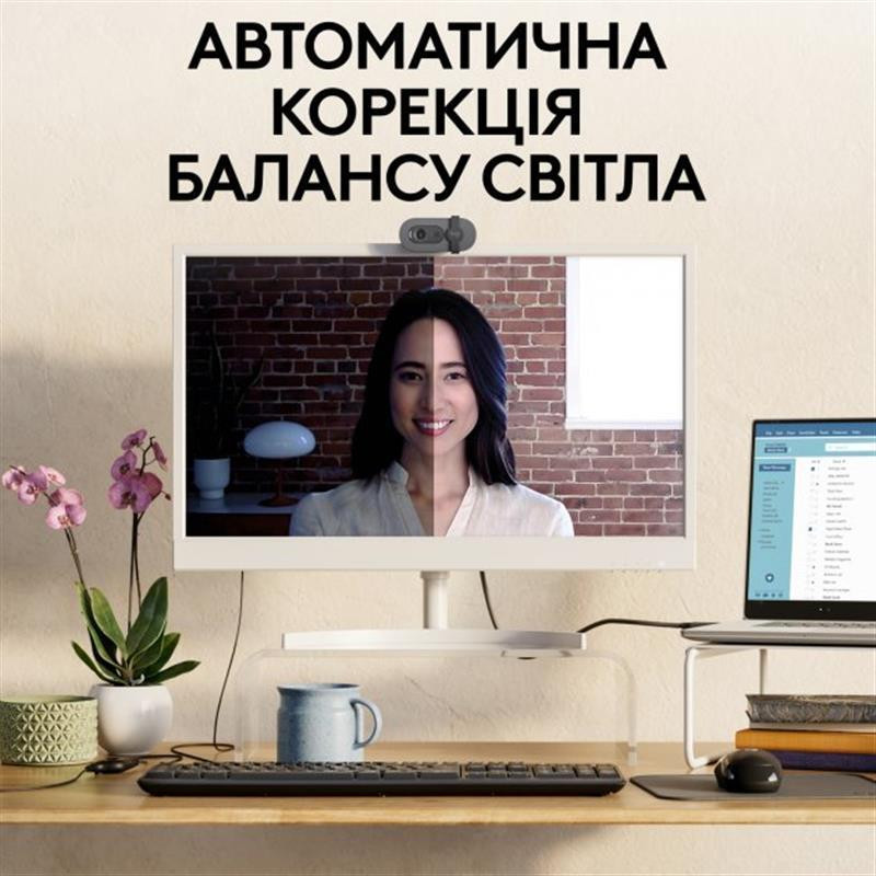 Веб-камера Logitech Brio 100 Graphite (960-001585) Чорний Харків - фото 2