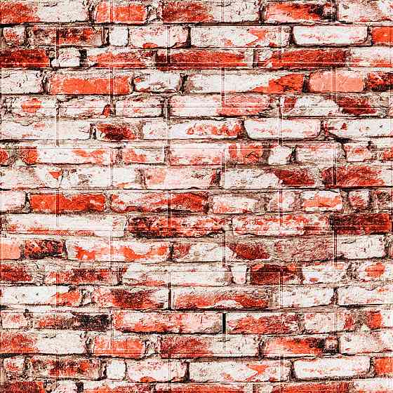 Декоративная 3D панель 700х770х4мм Красно-белый кирпич (341) SW-00000533 Днепр