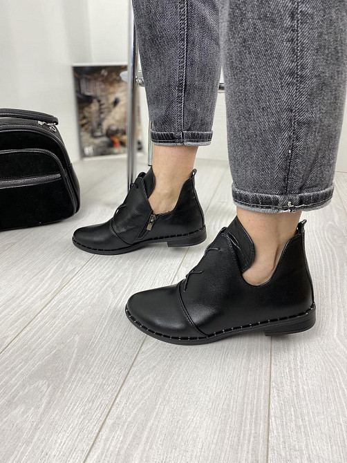 Черевики жіночі Odzi чорні натуральна шкіра 37р. (2343) Коломия - фото 4