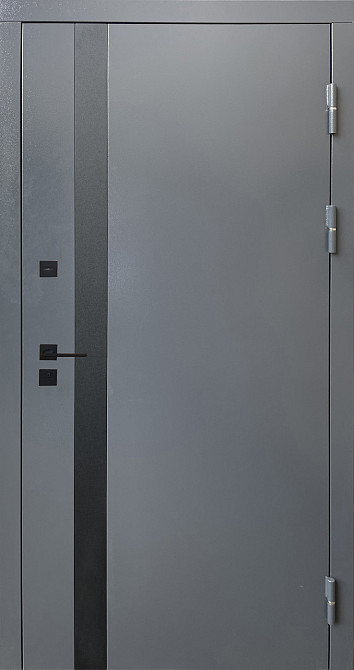 Двері вуличні Форт-М модель ВЕГА МЕТАЛ/МДФ антрацит/оксид темний Київ - фото 1