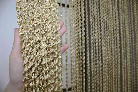 Штори-нитки спіраль з люрексом Бежевий 300х300см 1 шт (61-058 ) Київ