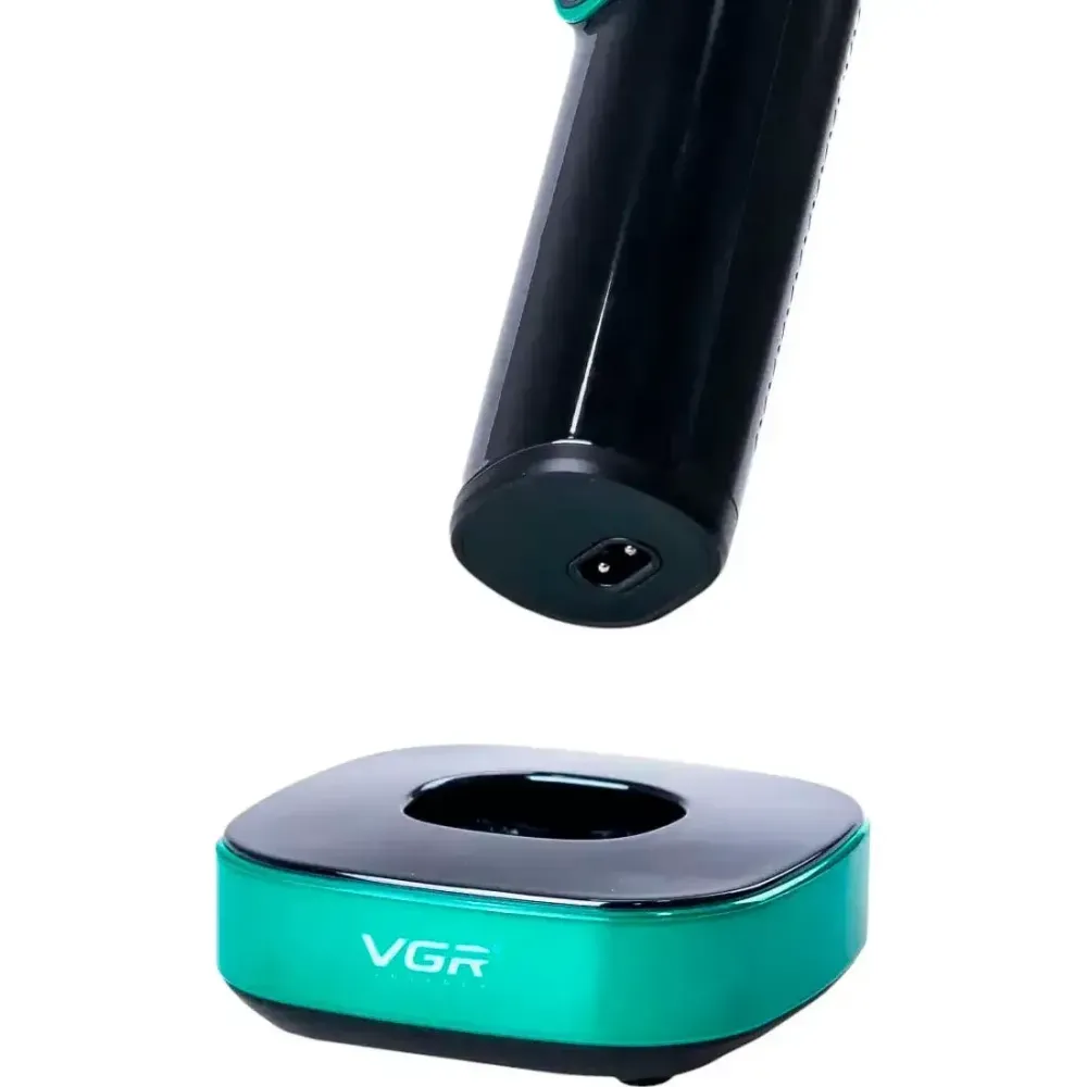 Профессиональная машинка для стрижки волос VGR V-671 Black с подставкой, LED дисплеем и насадками Одесса - изображение 2