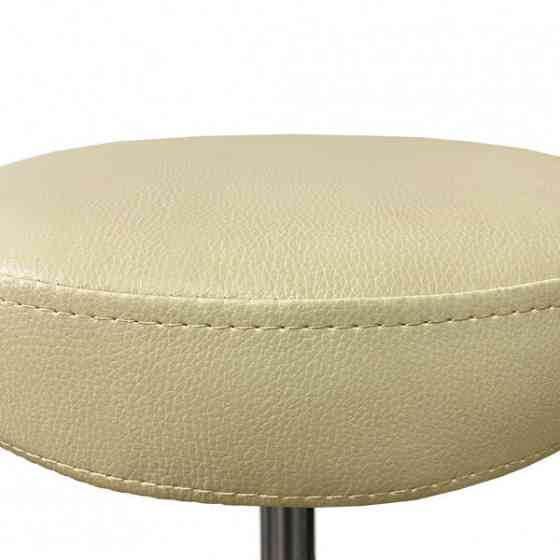 Стілець для майстра без спинки Твін на хромованій ніжці Слонова кістка Київ