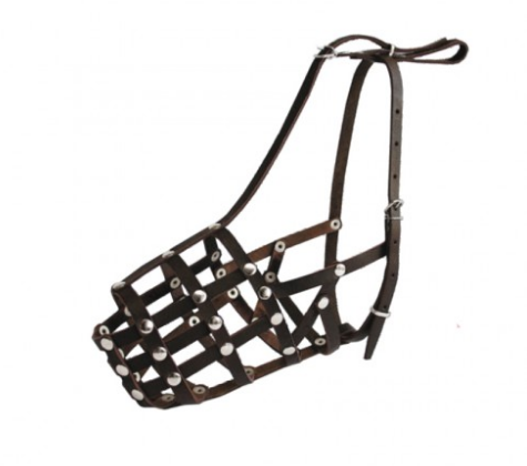 851 Намордник-сітка "Класик" шкіра (Вівчарка Мала) Вінниця