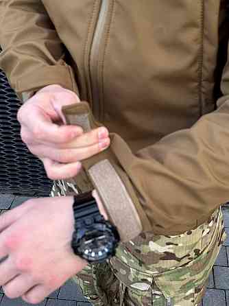 Осенняя водоотталкивающая и ветрозащитная куртка койот Softshell тактическая куртка для военнослужащих   WAR Львов