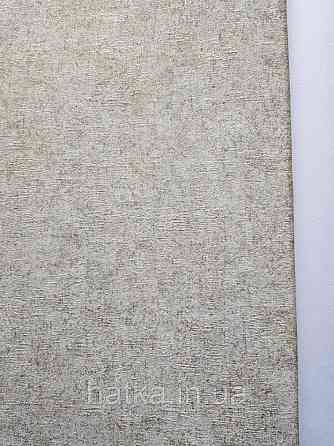 Шпалери метрові вінілові на флізелін Grandeco ATB однотонні під тканина гобелен золотисті з синім Київ