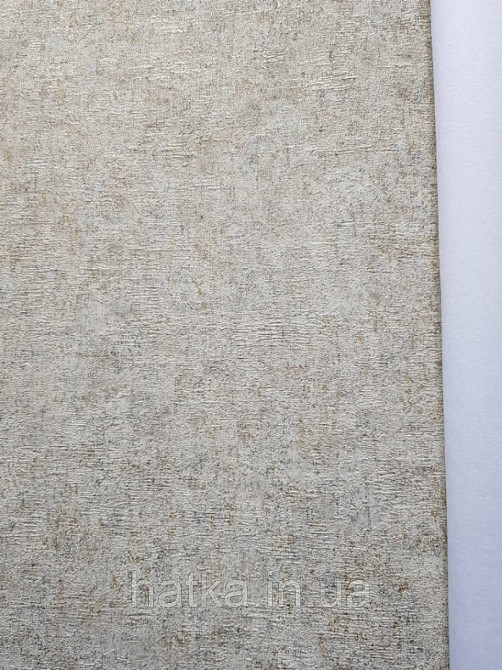 Обои метровые виниловые на флизелине Grandeco ATB однотонные под ткань гобелен золотистые с синим Киев - изображение 2