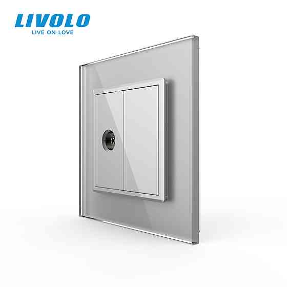 LIVOLO Розетка телевізійна Livolo сірий скло (VL-C791V-15) Коломия