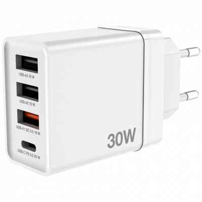 Зарядний пристрій Verbatim USB 30W PD3.0 4-ports white (49701) Вінниця