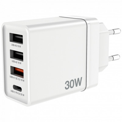 Зарядний пристрій Verbatim USB 30W PD3.0 4-ports white (49701) Вінниця - фото 4