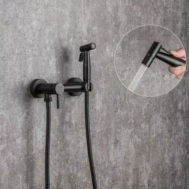 Гігієнічний душ із змішувачем Frap F7503-6 чорний Київ - фото 2