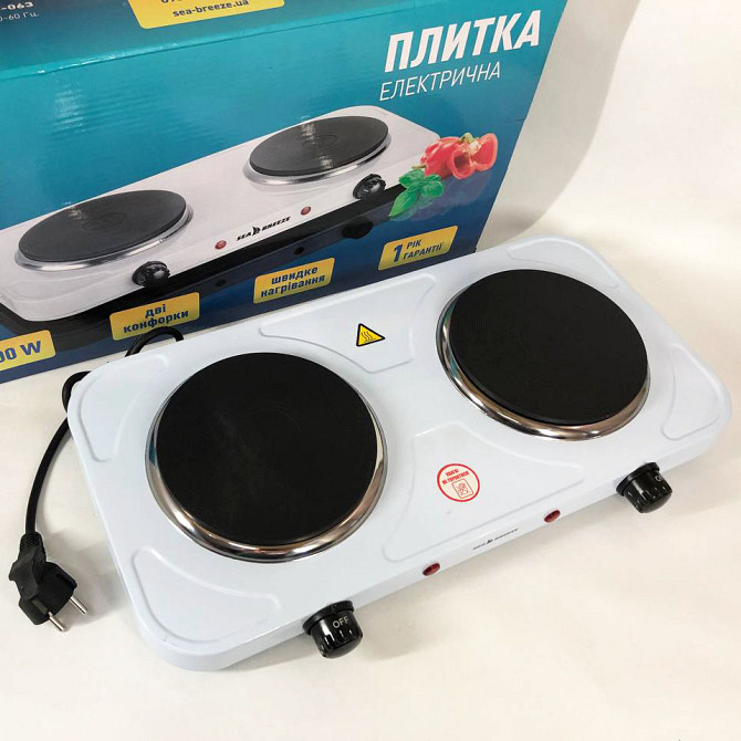 Портативная плита электро Sea, Плита для готовки пищи Электрическая кухонная с двумя дисками YZ-68 Львов - изображение 6