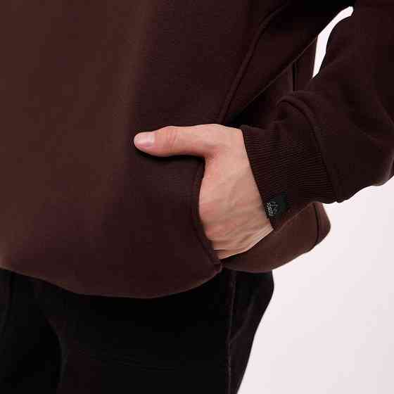 Шоколадное худи оверсайз мужское Pobedov Urbanist. Худи шоколадное мужское зима Киев