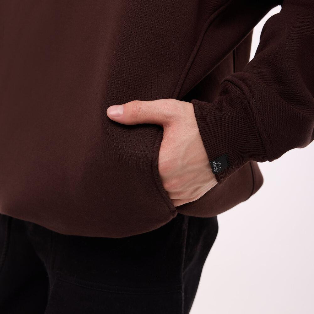 Шоколадне худі оверсайз чоловіче Pobedov Urbanist. Худі шоколадне чоловіче зима Київ - фото 3