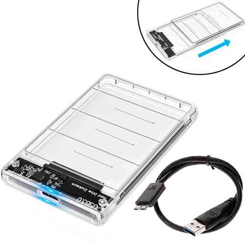 Кишеня корпус 2.5 жорсткого диску HDD/SSD, SATA, USB 3.0, прозора Вінниця