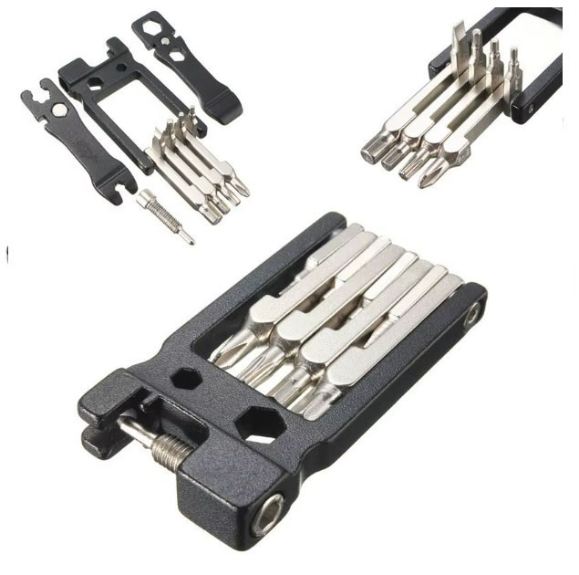 Набір інструментів мультитул велосипедний з бортовими лопатками та вичавкою ланцюга 20 в 1 Бровари - фото 9