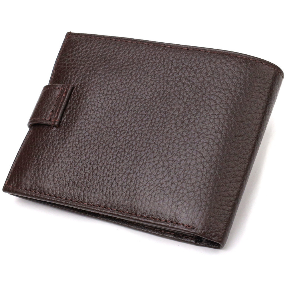 Місткий чоловічий гаманець із натуральної шкіри флотар CANPELLINI 21944 Коричневий Київ - фото 7