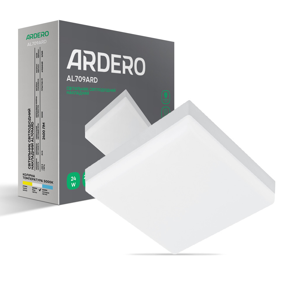 Світлодіодний накладний світильник Ardero AL709ARD 24Вт 5000K білий Харків - фото 1
