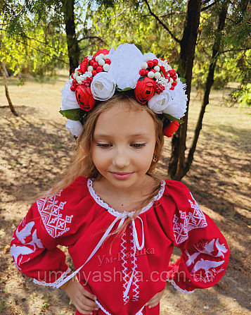 Сукня вишиванка червона з ластівками 134-140 Кривий Ріг - фото 4