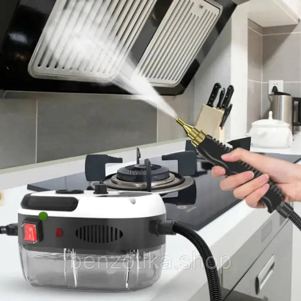 Пароочисник для прибирання 2200 Вт з 6 насадками Парова щітка, ручний відпарювач Київ - фото 9