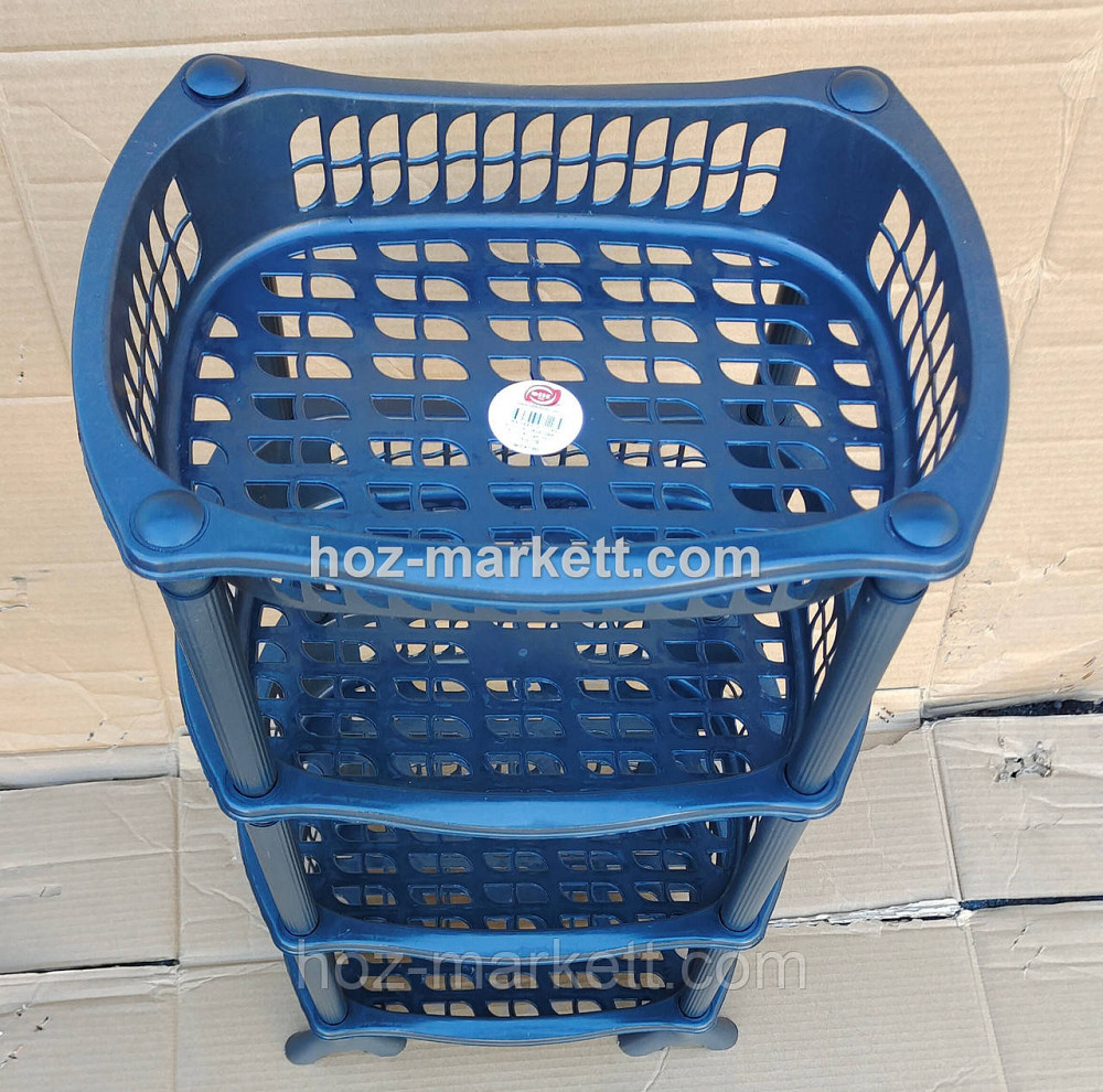 Полиця етажерка пластикова для ванної та кухні чорна Харків - фото 2