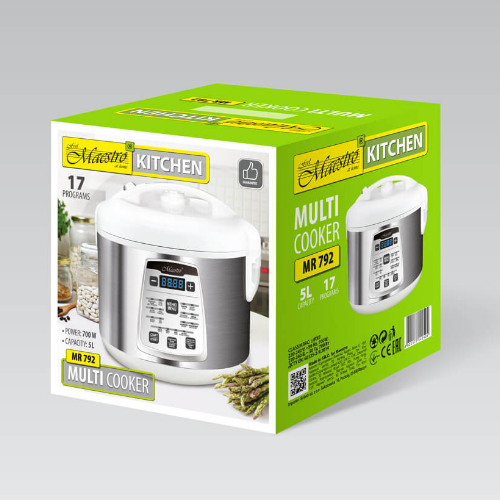 Мультиварка 5л 700W 17 програм (керамічна чаша) MR-792 Maestro Житомир