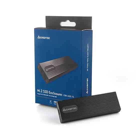 Корпус для M.2 NVME/SATA SSD CHIEFTEC CEB-M2C-TL, aluminium,USB 3.2 Gen2 Type-C, Black, RETAIL Винница