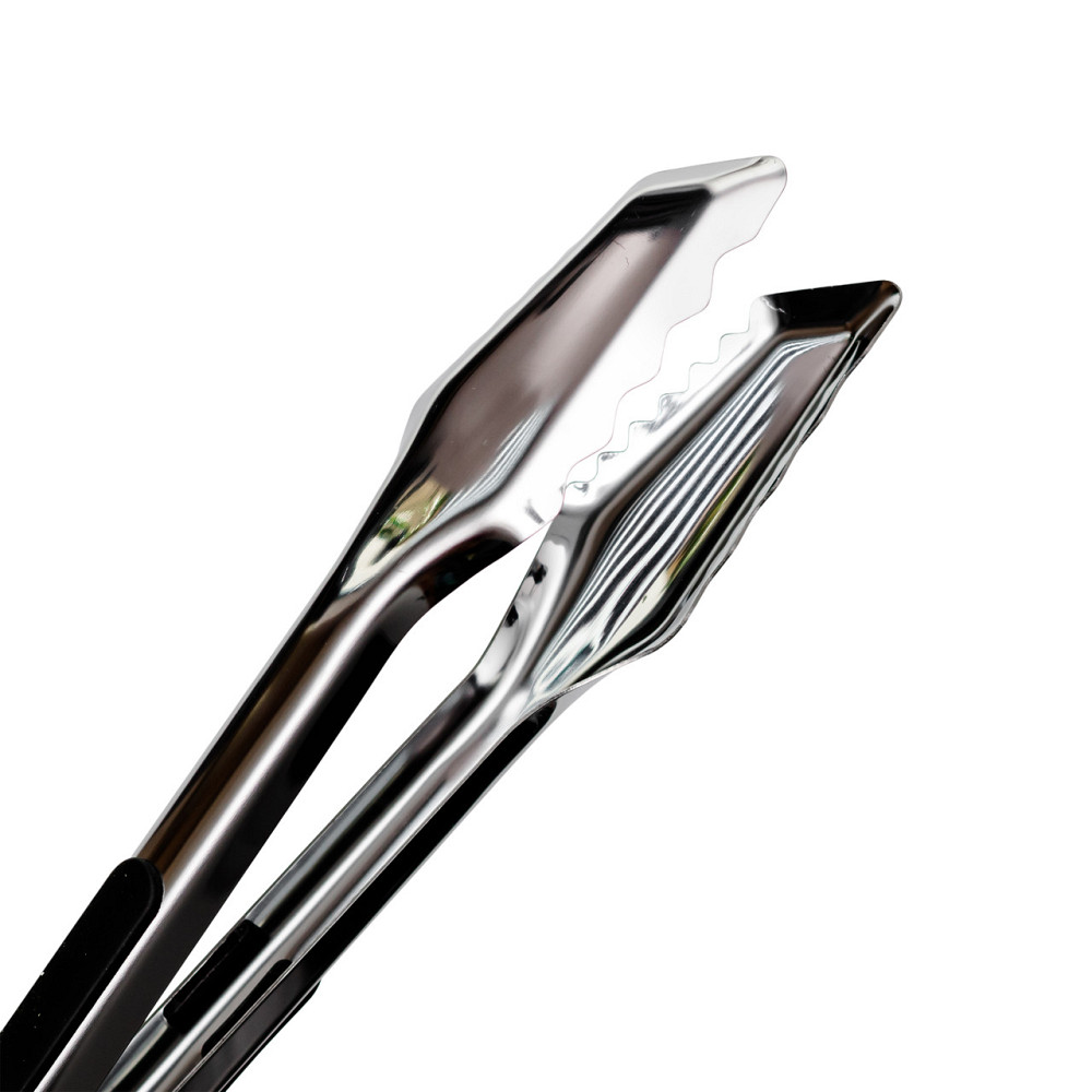 Щипці кухонні металеві 34×4.5 (см) кулінарні щипці для м'яса, риби, гриля кухарські щипці HP-8-66 Коломия - фото 2