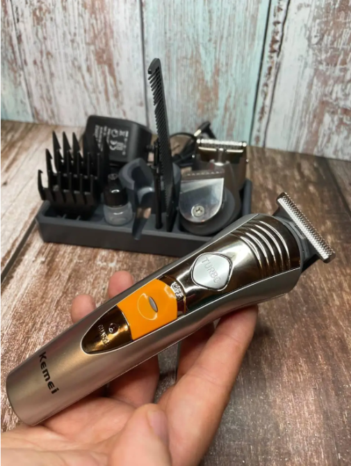 Машинка для стрижки волосся 7in1 - Kemei KM-580A 7в1 2037 насадки 3 мм/6 мм/10 мм Насадка-триммер Одеса - фото 7