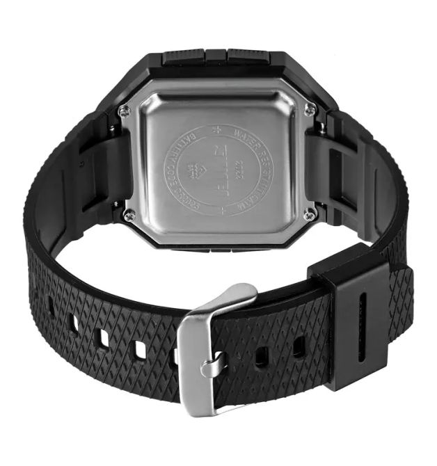 Часы мужские спортивные наручные Skmei 2022 (Черный с белым циферблатом) Винница - изображение 9