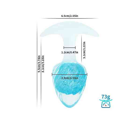 Анальная пробка Liebe Seele Icecream-shaped Crystal Anal Plug - Blue Medium Sex Aura Киев