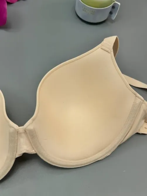 Гладкий бюстгальтер на тонкому поролоні Balaloum 9402 Бежевий 75D Київ - фото 5