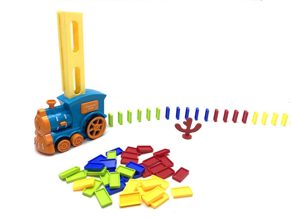 Потяг доміно TK Group викладає доміно підсвічування звуки Синій з жовтим (24043) Чернігів - фото 1