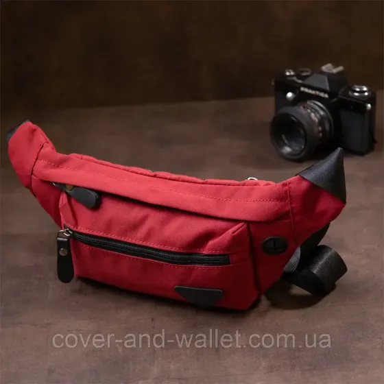 Якісна чоловіча бананка з нейлону червоного кольору Vintage Київ