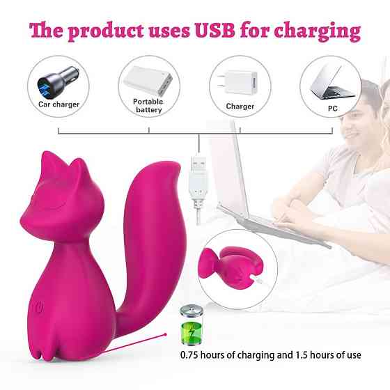 Мини-вибратор клиторальный Every Night Toys Doris в форме лисы розовый, 10 режимов вибрации Sex Aura Киев