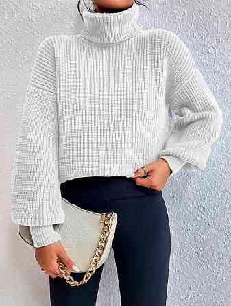 Стильный женский свитер с высоким воротником под горло Акрил+шерсть Одесса