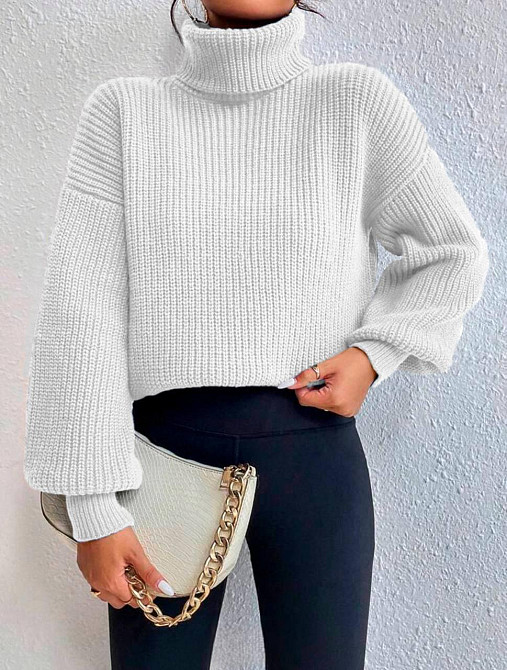 Стильный женский свитер с высоким воротником под горло Акрил+шерсть Одесса - изображение 1