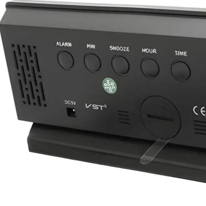 Годинник настільний VST 897L 9090 із зеленою підсвіткою, чорний Вінниця - фото 2