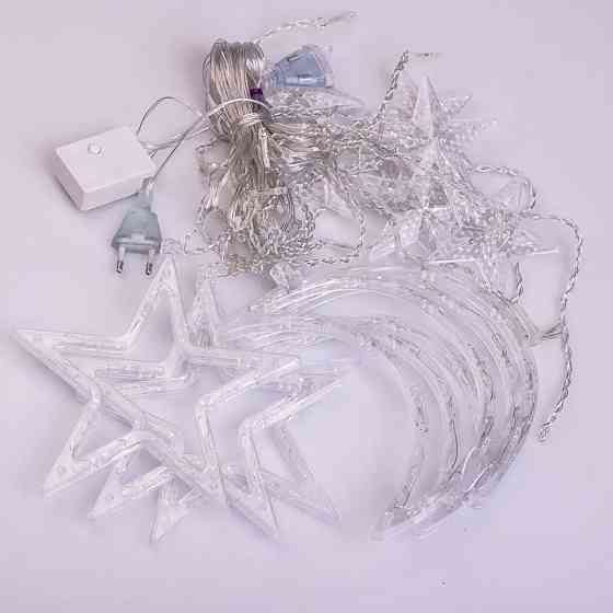 Garlando Електрична гірлянда Зірка штора 3 метри на вікно для фотозон біла WYF11W Коломия