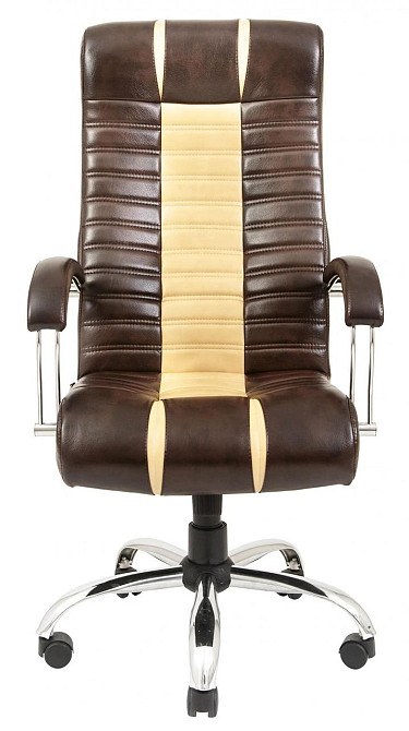 Офисное Кресло Руководителя Richman Atlant Titan Dark Brown-Beige Хром М3 MultiBlock Бежево-коричневый Днепр - изображение 4