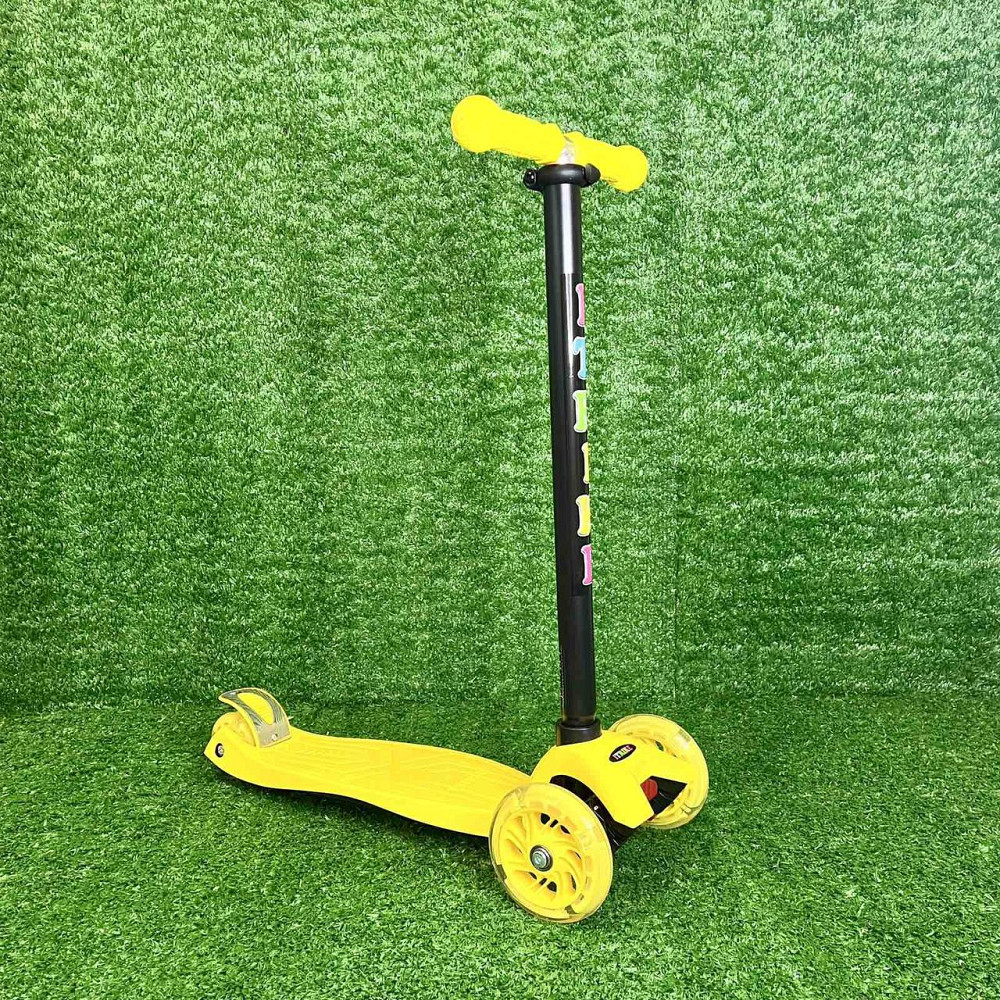 Самокат триколісний iTrike MAXI з підсвічуванням коліс Жовтий (JR 3-003-Y) Чернігів - фото 1