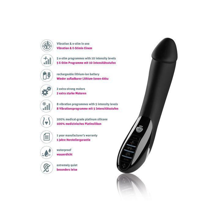 Вібратор з електростимуляцією Mystim Tickling Truman eStim Black, міостимулятор Sex Aura Київ - фото 7