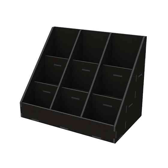 Органайзер EKOSTAR  для чаю і пакетів 70х90 - 9 комірок чорний Київ