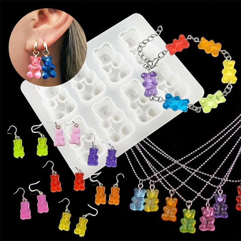 Молд силиконовый Мишки 70 на 90 мм серый Киев - изображение 1