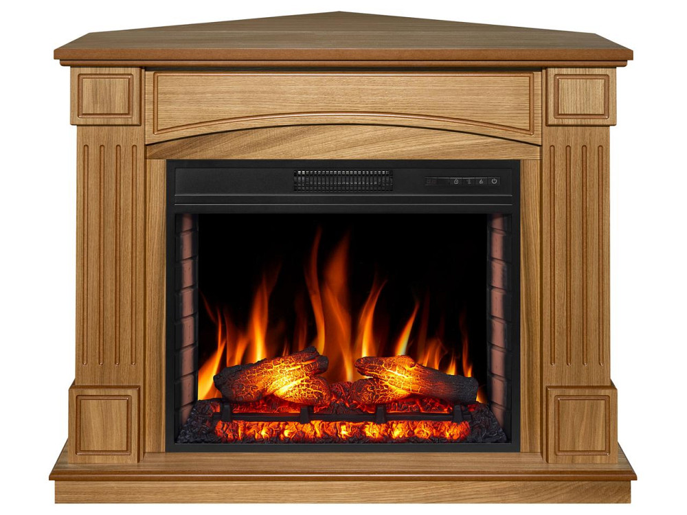 Каминокомплект универсальный 2в1 ArtiFlame Boston AF28S светлый дуб с обогревом и звуком горения огня Киев - изображение 2