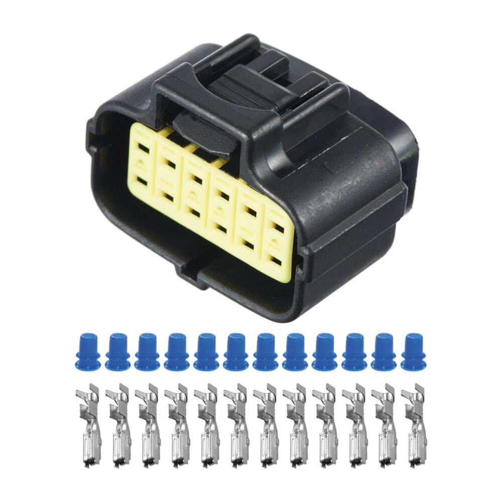 Електричний з'єднувач, 12-контактний Чорний, Пластик Київ - фото 1