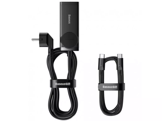 Зарядное устройство Baseus GaN3 Pro с кабелем 100W черное Киев